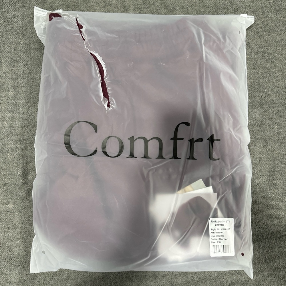 Comfrt Maroon Affirmation Sweatpants
